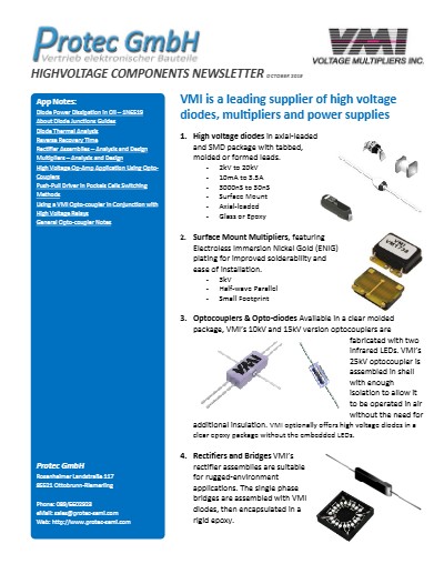 VMI leading Supplier of HV Diodes, Multipliers and Power Supplies