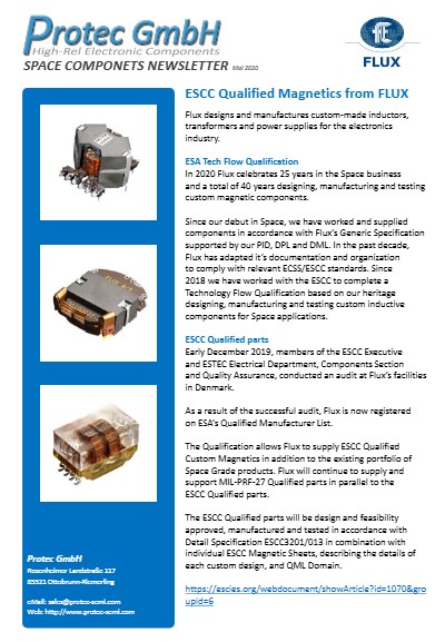 FLUX is now a ESCC Qualified Manufacturer