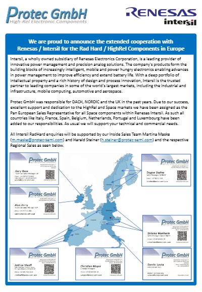 Pan European cooperation between Protec & Renesas/Intersil